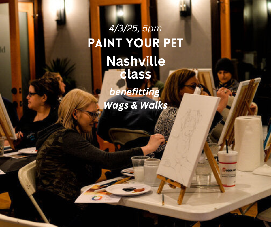 Paint Your Pet's Portrait, Thursday, 4/3/25 benefiting Wags and Walks