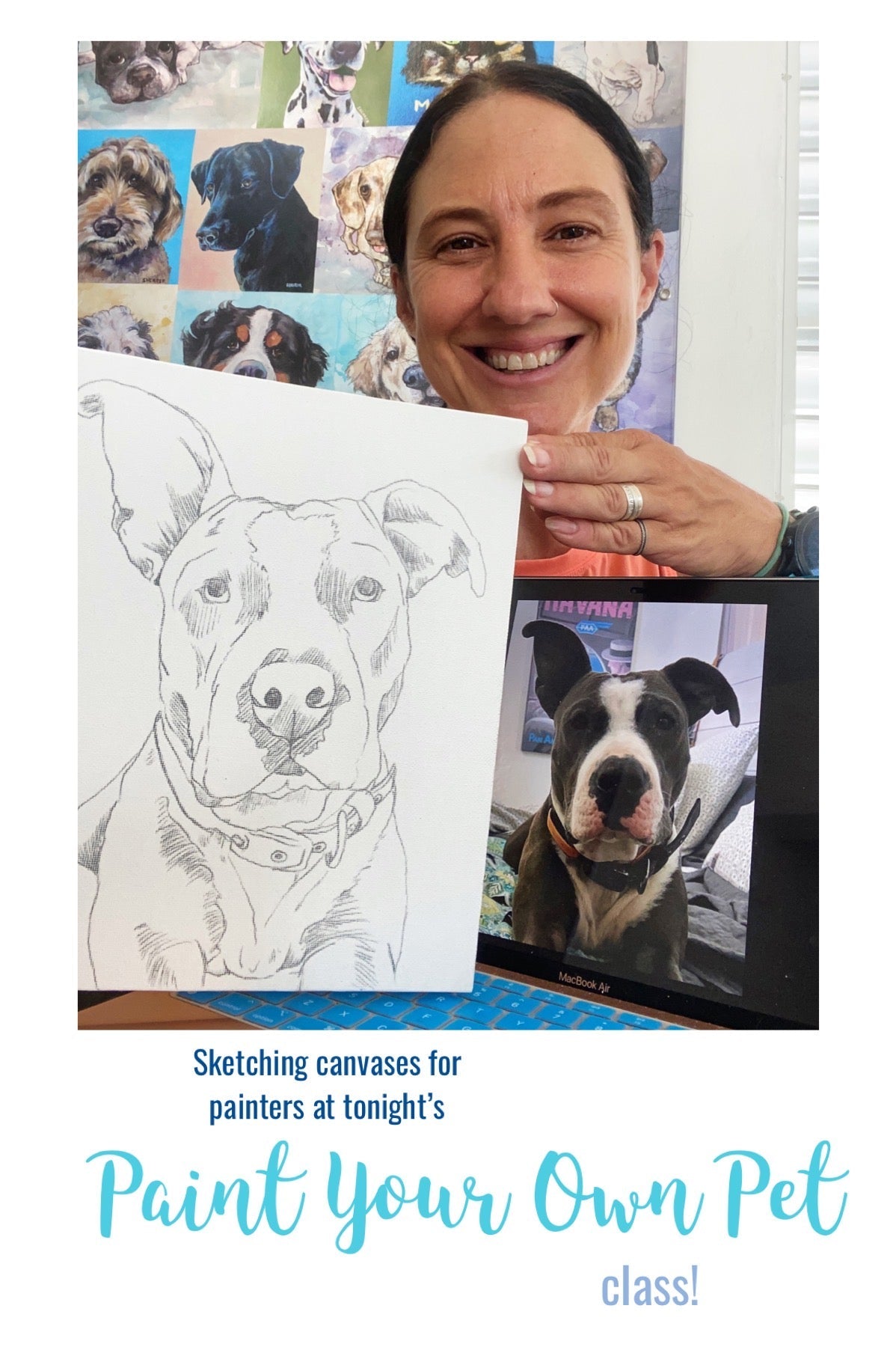 Paint Your Own Pet Portrait Class Tues. 2/4/25